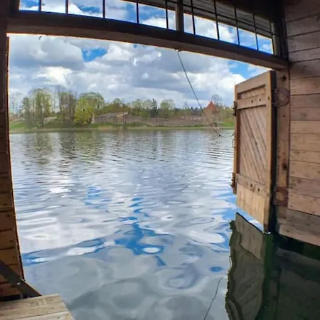 Bed&boat Two-story Boathouse On Lake+boat Алуксне